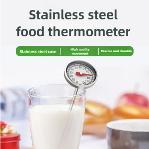 Stainless Steel Probe Coffee Milk Thermometer Waterproof Kitchen Baking Water Temperature Gauge Temp Measuring Barista Cooking
