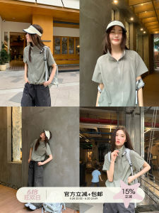 Outdoor Zipper Short Sleeve Shirt for Women Stylish Design