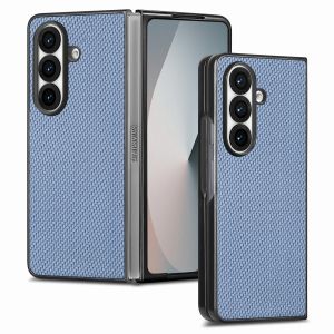 szhaiyu | Luxury PU Leather Carbon Fiber Texture Hard PC Phone Cover for Samsung Galaxy Z Fold 7 6 5 4 3 Fold 8 Ultra Shockproof Case