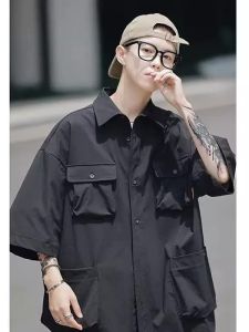 XIBAIYI | Oversized Retro Japanese Style Short Sleeve Shirt