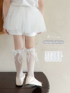Thin Breathable Silk Girls Long Socks