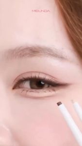 Meilinda ไลเนอร์+แปรงเบลนด์ ดินสอเขียนขอบตา ทำดอลลี่อาย Soft Blending Liner เมลินดา อายไลเนอร์2หัว ติดทน กันน้ำ (MC3130)