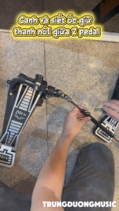 Pedal đôi cho trống MES P-2000 loại dày cao cấp có bao đựng