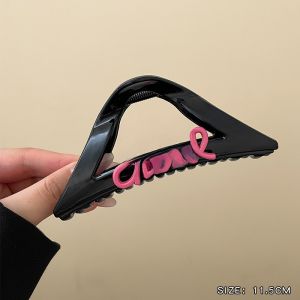Sweet Cool Barbie Pink Letters Grip Summer Fancy Barrettes Female Back Head Elegant Graceful Shark Clip Hair Accessories