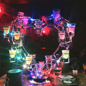 LED Lighting Rechargeable Cup Stand for Bars KTV Commercial