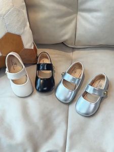 (LOLI-JKT) SP- 171 SEPATU KULIT GLOSSY ANAK VELCRO LOAFERS ELASTIS SIZE 23-34