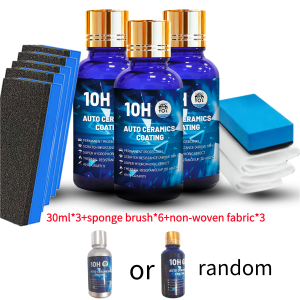 3pcs 10H Ceramic Coating Liquid Diamond Crystallization for Car Motorcyc Paint Lasting Over 2 Years Easy Application High Gloss