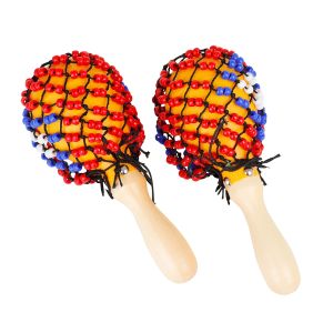 IRIN | IRIN Orff Bead Net Sand Hammer Tambourine Wooden Color Maracas Rattles 1 Pair Baby Shaker Gifts Percussion Musical Instrument