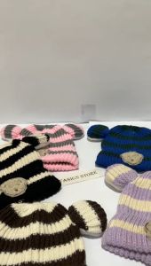 topi kupluk salur beruang model korea topi bayi perempuan lucu topi bayi laki laki 3 bulan - 2 tahun