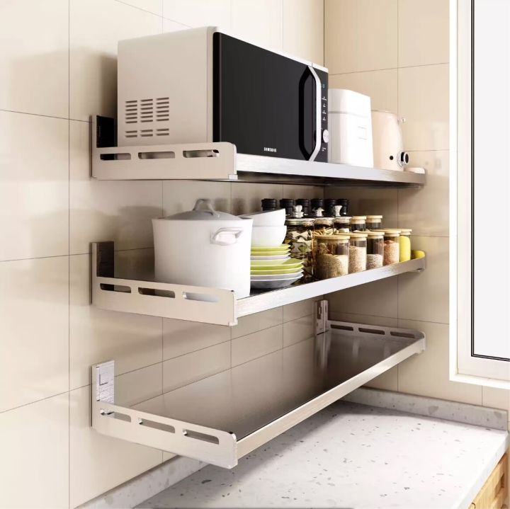 Stainless steel wall mounted kitchen shelves sale