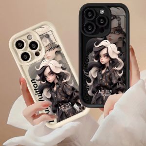 Compatible with iphone 14 Pro Max Phone Case Trendy girl 12 13 14 15 11 Pro Max Casing silicone xr xs Max 7 8 Plus