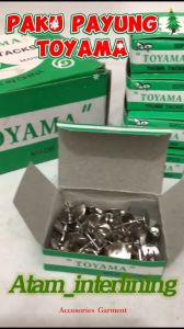 1 Box isi 10 Kotak | Paku Payung TOYAMA | paku pines | Paku Tekan | paku tindis | paku payung kecil | paku usuk | pakupayung | paku payung meja | paku payung stainless | paku payung hias | paku tekan | paku picik payung | paku payung 1cm | paku jamur