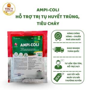 AMPI COLI GOLD – GÓI 100G Hỗ trợ giảm phân xanh phân trắng viêm rốn toi rù sã cánh cho gà vịt heo bê
