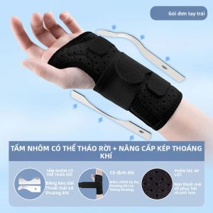 Đai Hỗ Trợ Cổ Tay Chuyên Nghiệp Thoáng Khí Bảo Vệ Khỏi Bệnh Viêm Khớp Hội Chứng Ống Cổ Tay Bong Gân Tay Viêm Gân - Đai Cổ Tay Bằng Polyester Mềm Mại Dành Cho Người Lớn