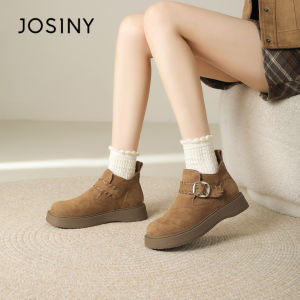 Josiny | Warm Faux Fur Thick Sole Ankle Boots