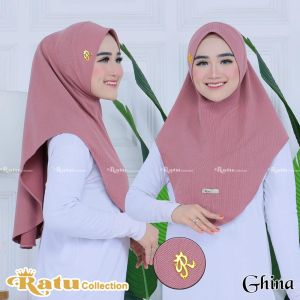 ghina ratu jilbab instan bergo soft antem premium size M bergo knite knit premium