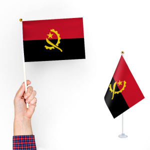 Angola Hand Signal Flag Small Flag Cheer Flag Sports Games Cheer Flag Flags of All Countries in the World