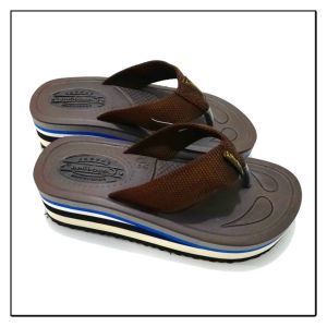 Jaminan Awet - Sandal Toyosima Tebal Sandal Wanita Sendal Jepit Pria Warna Coklat