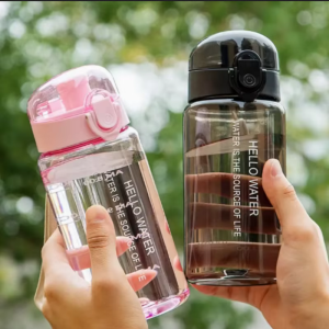 550ML Space-Themed Water Bottle with Anti-Slip Lid & Handle - Durable Plastic Leak-Proof Design for Outdoor Sports Camping