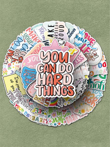 Nhãn Dán Sáng Tạo 100 Miếng Nhãn Dán Tích Cực Bảo Vệ Chống Thấm Nước in Kỹ Thuật Cắt Rời Nhãn Dán Mũ Bảo Hiểm Xe Đạp