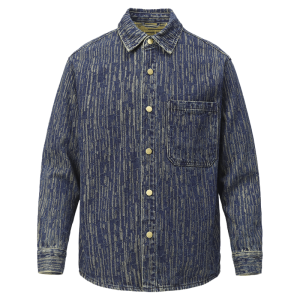 KUYICHAOREN | Vintage Embroidered Denim Shirt Men Large