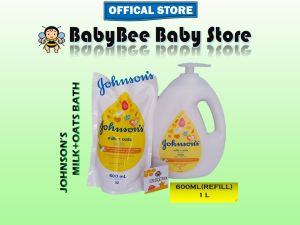 Johnsons ® Milk + Oats Bath 600ML REFILL / 1 LITER 强生牛奶+燕麦浴