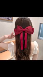 Kẹp tóc nơ mùa xuân hè nhiều màu sắc phong cách thanh lịch trẻ trung chất liệu lụa mềm mịn dành cho nữ