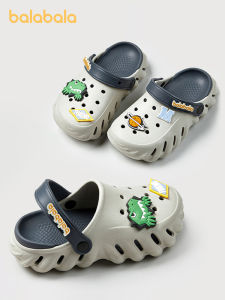 Barbarbar Childrens Summer Sandals Boys Outdoor Beach Shoes Anti-slip Cartoon Hole Hole Slippers Cotton Slippers for Kids