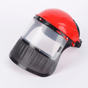 YEGBONG | Practical Anti-splash Grass Trimmer Weed Safety Helmet Hat With Full Face Mesh Mask For Logging Brush Cutter Forestry Protection