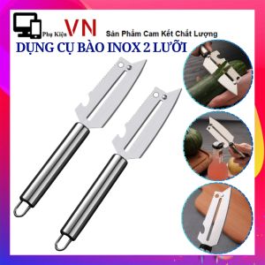 Dao Bào INOX 2 Lưỡi Kiêm Khui Nắp Hộp 5in1 Tiện Lợi - Dụng Cụ Bào Rau Củ Thái Lát Nạo Gọt Đa Năng / Bàn Bào Sợi Gọt Tỉa Tao Hình Rau Củ Đa Năng - Dụng Cụ Nhà Bếp
