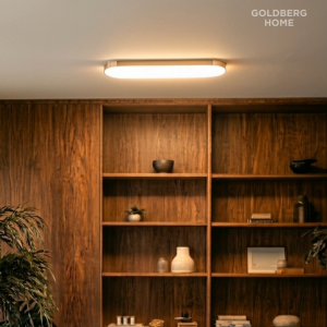 Bavaria 24W LED Long Ceiling Light White Black 65cm - Living Room Bedroom | Goldberg Home
