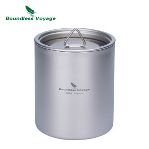 Boundless Voyage Titanium Cup Picnic Utensils Camping Mug Outdoor Kitchen Equipment Ti3022D