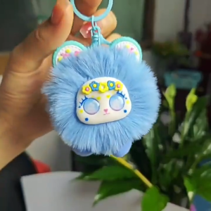 QKJ Cartoon Plush Keychain Student Bag Hanging Decoration Exquisite New Year Gift Christmas Gift Cute Bag Accessories