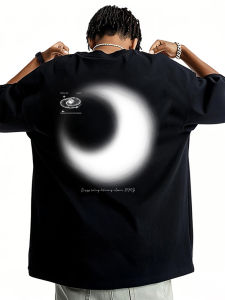 Wassup Icon Mens Oversize Short Sleeve T-shirt Cotton Breathable Printed Casual Top for Summer Youth Fashion Couples Tee