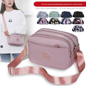 Korean Style Floral Print Large Capacity Waterproof Oxford Cloth Single Shoulder Bag for Women Fashionable Casual Tote Bag