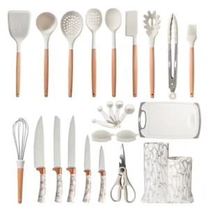 Silicone Kitchen Utensil Set 25PCS Spatula Set Knife Set Baking Tools Kitchen Tool Set Multifunction