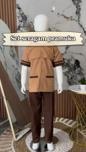 Setelan Seragam Sekolah SD Pramuka Anak Laki-laki Kelas 1-6