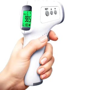 Nhiệt Kế Đo Trán Không Tiếp Xúc Hồng Ngoại Có Đèn Nền Màn Hình LCD Hiển Thị Nhiệt Độ Y Tế Để Đo Sốt Cho Trẻ Em Và Người Lớn