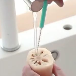 EZCOOK 2PCs Mini Cleaning Brush Set Small Lotus Root Brush Straw Brush Hole Gap Cleaner