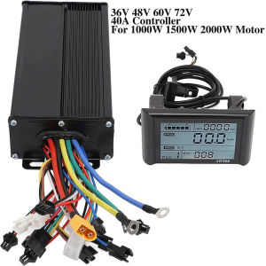 36V 48V 52V 60V 40A 1000W 1500W 2000W Ebike Brushless Motor 15 mosfet sine wave Controller SW900 LCD Kit for E-Mountain Scooter