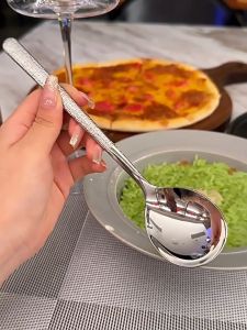 Muỗng cơm inox 304 dày đẹp thìa salad dùng làm muỗng nhà hàng hoặc muỗng ăn gia đình