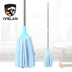 Vintage Strong Absorbency round Head Mop Traditional Towel Floor Cleaning Tool for Property Management Hotel Commercial Use