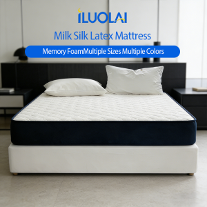 ILUOLAI Milk Silk Latex Mattress Gel Memory Foam Responsive Latex (Small/Single/Double/Queen/King Optional) Rolled Packaging Vacuum Packaging
