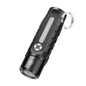 BORUiT RJ28 410LM EDC LED Flashlight Type-C Rechargeable Keychain Torch Work Light with Magnet Camping Pocket Lantern