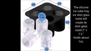 Wineglass Ice Cylinder Shot Glass Ice Mold Silicone Tray Makes Shot Glasses out of Ice