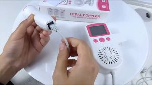 เครื่องฟังเสียงหัวใจทารกในครรภ์ หน้าจอLCDแสดงผลกราฟ+ตัวเลข พร้อมเจลอัลตร้าซาวด์ ชาร์จUSBได้ ใช้งานง่ายแม่มือใหม่ก็ใช้ได้ ฟังเสียงหัวใจชัดเจน วัดอัตราการเต้นแม่นยำ±2bpm ปลอดภัยไร้รังสี ผ่านมาตรฐาน