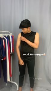 Setelan Olahraga 2 in 1 Manset Lengan Panjang Celana Legging Baselayer Lari Jogging Running Fitness