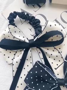 Cổ Điển Đen Trắng Vải Ruy Băng 1 Sân 3.8 Cm Chiều Rộng Polyester DIY Kẹp Tóc Chất Liệu Handmade Nơ Phụ Kiện Tóc Tiếp Liệu