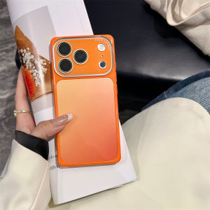 Camera Button Protection Gradient Square Phone Case For iPhone 17 Pro Max 16 15 14 13 Candy Color Shockproof Matte Soft Cover