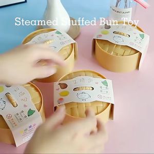 HomiesTrends Sensory Stress Relief Simulation Steamed Stuffed Bun Squishies Fidget Toy